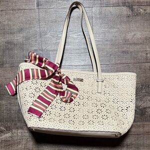 Kate Spade cut -out Beige Tote Bag
